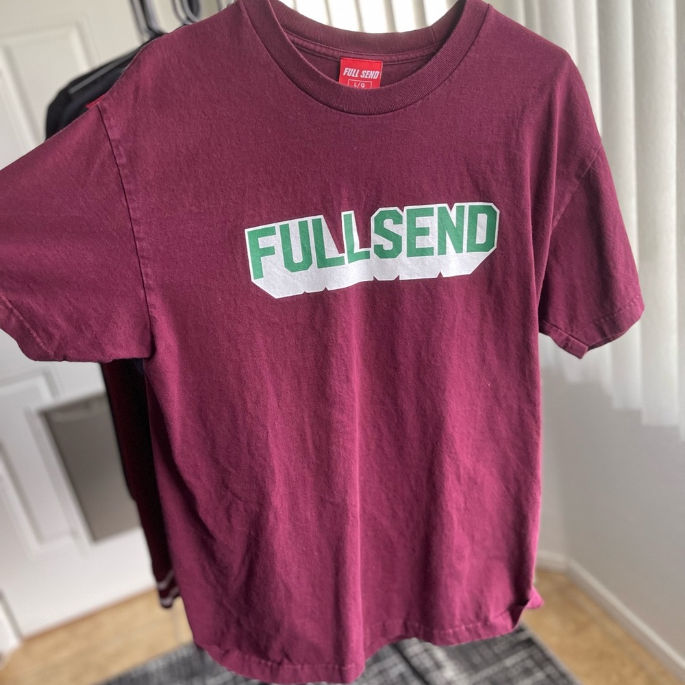 Full Send Men's Maroon Short Sleeve Tee